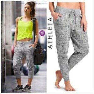 Athleta  Joggers Sweatpants Heathered Gray Women’s Size MT